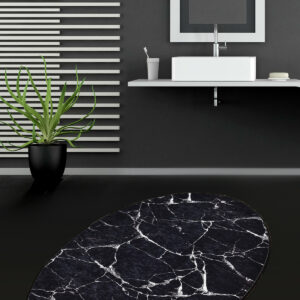 Marble Svart 80 x 120 cm - Badrumsmatta