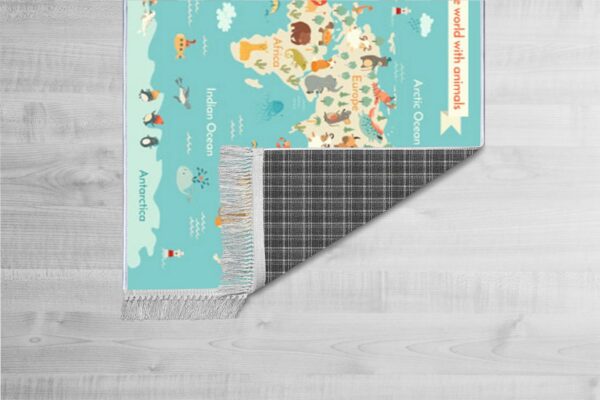 Animal World Map 80x150 cm - Barnmatta (4)