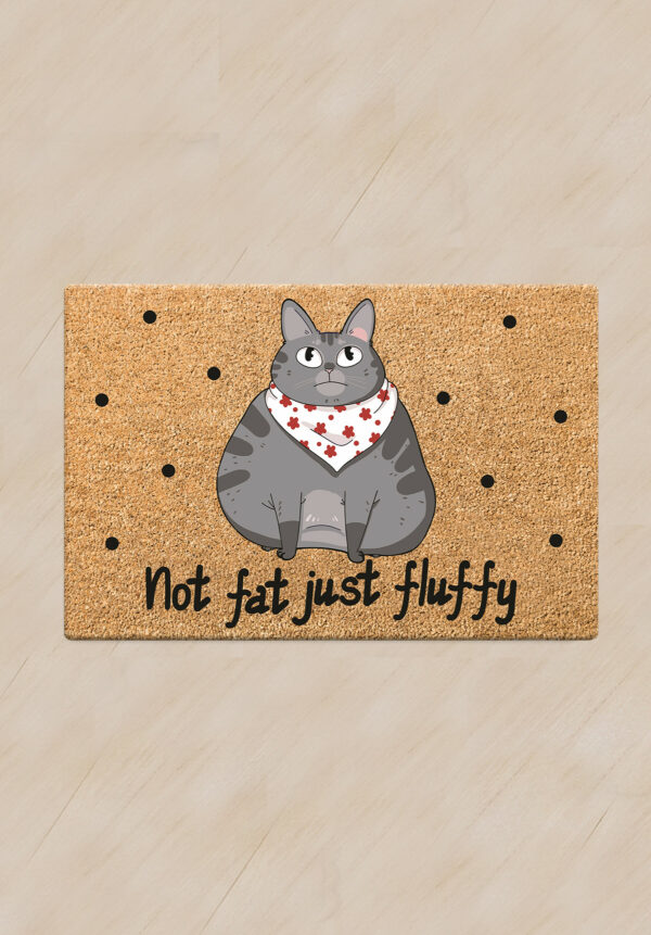 Not fat just fluffy 40x60 cm - Kattmatta (2)