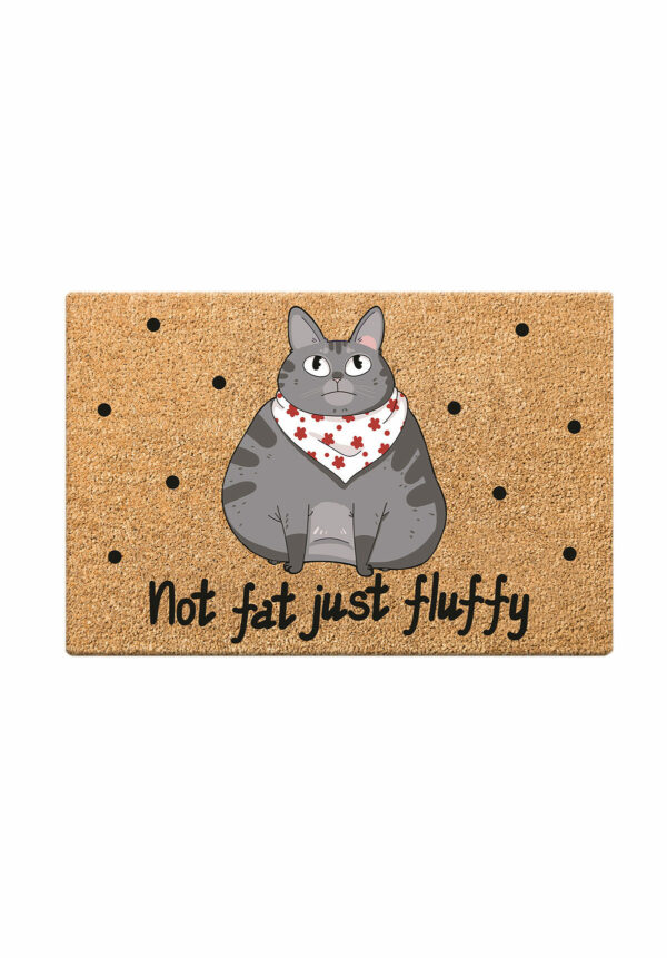 Not fat just fluffy 40x60 cm - Kattmatta (3)